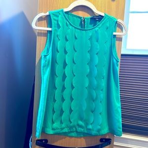Green ruffle tank top